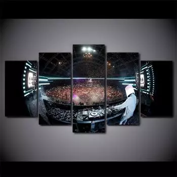 Без рамки Mix Concert DJ 5 шт., настенное искусство, холст с принтом, постеры, картины, живопись для гостиной, домашний декор, фотографии 20x35 20x45 20x55cm