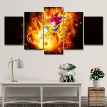 Безрамный холст 5 шт. подарок ультра инстинкт японское аниме настенное искусство постеры картины домашний декор для украшения гостиной 20x35cm*2 20x45cm*2 20x55cm*1