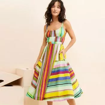 без рукавов ремень Плюс размер винтажный новый в платьях для женщин повседневный свободный длинный летний платье S