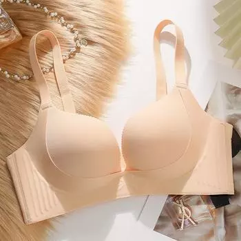 Без стального кольца, без следов для сбора, сексуальное женское нижнее белье с регулировкой, большой грудью и небольшим антипровисающим чехлом на бюстгальтер S