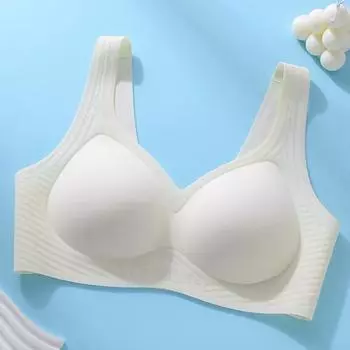 Без стального кольца, без следов, красивая сборка сзади, верхняя поддерживающая чашечка нижнего белья, сборка по бокам, подтяжка под грудью, тонкий бюстгальтер M