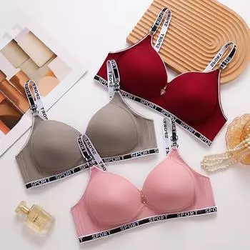 Без стального кольца, большая грудь, небольшая сборка, удобный и бесшовный, красивый бюстгальтер сзади, сборка по бокам, под грудью, утягивающее нижнее белье для женщин 38/85