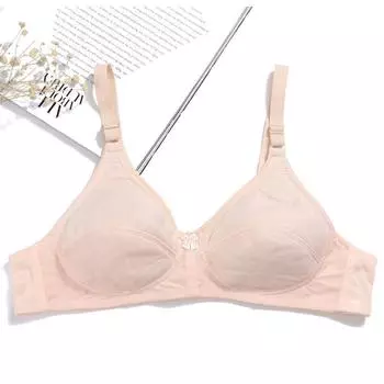 Без стального кольца, легкая и дышащая чашка, большая грудь, узкая спинка, женская верхняя коллекция, бюстгальтер, присборенный на грудь 36/80 розовый