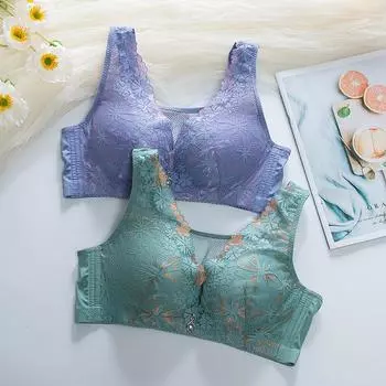 Без стального кольца, регулируемый тип нижнего белья с вышивкой, женский антилегкий, непровисающий бюстгальтер на груди 80C