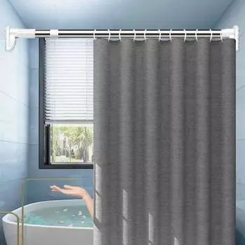 Без сверла душевая занавеска штанга нержавеющая сталь опора телескопическая штанга для одежды ванная комната 50-80cm