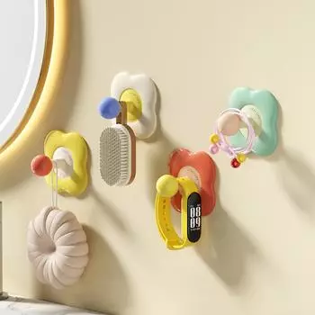 Без сверления, Крючок с сильным клеем, Ванная комната, Дом, Ванная комната, Креативное настенное крепление, Крючок для полотенец Pack of 4