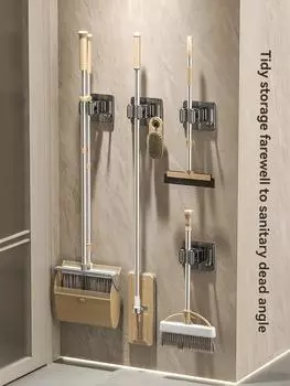 Без сверления настенный органайзер для швабры самоклеящиеся держатели для швабры и метлы для ванной комнаты крючки для вешалки материал алюминий 304 нержавеющая сталь