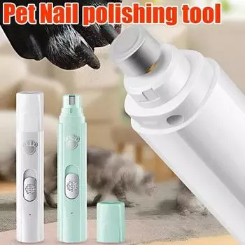 Безболезненные электрические кусачки для ногтей для домашних животных, USB аккумуляторная шлифовальная машинка для когтей для кошек и собак, триммер, инструмент для ухода за волосами зелёный