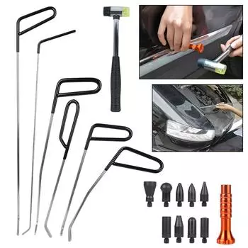 Безболезненные инструменты, крючки, молоток, инструмент для ремонта автомобиля, вмятина на двери, град, ремонт, инструмент для технического обслуживания автомобиля, удаление вмятин без покраски 6 pcs