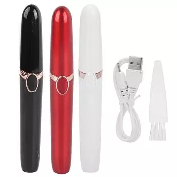 Безболезненный USB-триммер для бровей, женский электрический бритвенный станок для удаления волос на лице, бритва Black