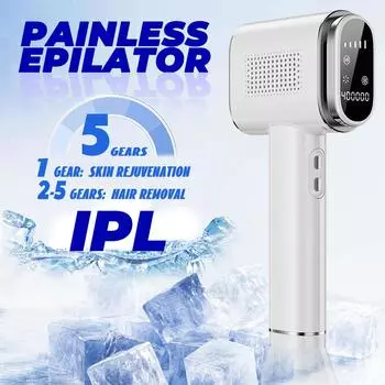 Безболезненный женский эпилятор,IPL,белый
