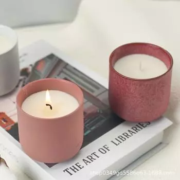 Бездымная ароматическая свеча из соевого воска своими руками для дома, творческая атмосфера, подсвечник, пустая чашка белый