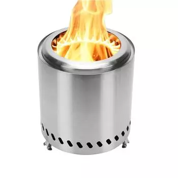 Бездымные очаги для костра на открытом воздухе, переносные очаги для костра, небольшие очаги, идеально подходящие для кемпинга на открытом воздухе, использования в автофургонах серебряный