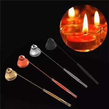 Бездымный фитиль для свечей из нержавеющей стали, нюхательный колокольчик для домашнего использования, комплект для снятия свечей, аксессуары для подсвечников, держатели silver