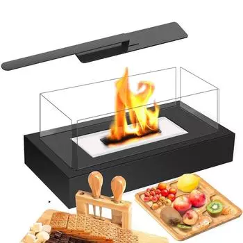 Бездымный небольшой этаноловый камин с длительным горением, портативный производитель сморов на день рождения чёрный