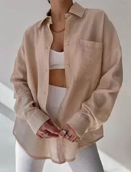 Бежевая рубашка оверсайз Mai Kendall