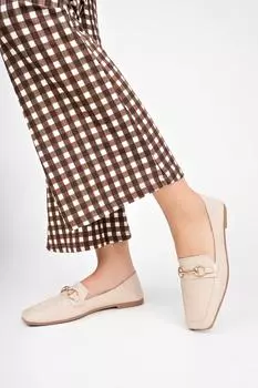 Бежевая женская кожаная повседневная обувь из натуральной кожи