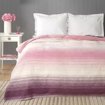 Бежевое двойное хлопковое одеяло Karaca Home Fabia