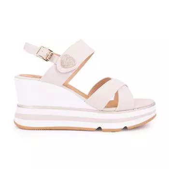 Бежевые босоножки на танкетке k-11021 t35/41 Женские KEYS 38 бежевый