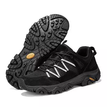 Бежевые походные кроссовки для мужчин и женщин, нескользящие, удобные, для активного отдыха, путешествий, комфортные, повседневные, сетчатые, дышащие, для четырех сезонов 36 чёрный