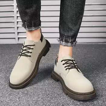 Бежевые повседневные мужские туфли Модные тенденции Новые дизайнерские стили Офисные, для отдыха на природе, для уличной вечеринки Горячая распродажа молодежной обуви для взрослых 39 бежевый