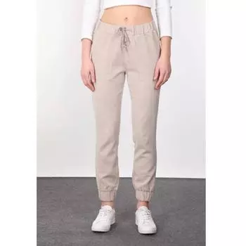 Бежевые женские брюки-джоггеры