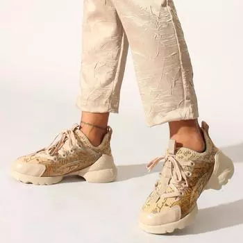 Бежевые женские кеды