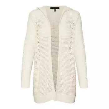Бежевый кардиган с капюшоном с фитильным эффектом Женское VERO MODA XS белый