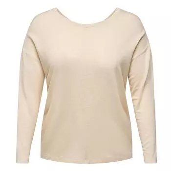 Бежевый топ с длинными рукавами, перекрещенный сзади ТОЛЬКО для женщин CARMAKOMA 46/48 бежевый