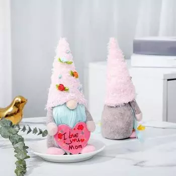 Безликая кукла День матери Весна Пасха Шмель Гном Эльф Дом Фермерский дом Кухня Декор Полка Многоуровневый поднос Украшения Man