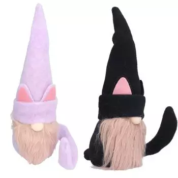 Безликая кукла-гном, фланелевое украшение на Хэллоуин, реквизит для вечеринки на открытом воздухе в помещении Black