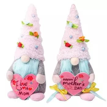 Безликая кукла-гном с сердечком, кавайная любовь, Рудольф, безликий человек, кукла, милый мини-настольный орнамент, тканевая кукла, украшение на день матери B