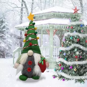 Безликая кукла, кукла-гном, высокая шляпа, рождественские украшения в виде гнома, гномы ручной работы, плюшевая кукла, витрина, реквизит для внутреннего домашнего декора красный