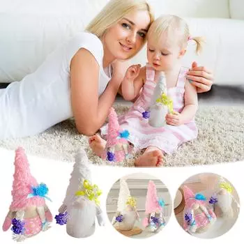 Безликая кукла на День матери, креативная плюшевая кукла Рудольфа в шляпе, кукла из лесного департамента, кукла-орнамент для старика розовый