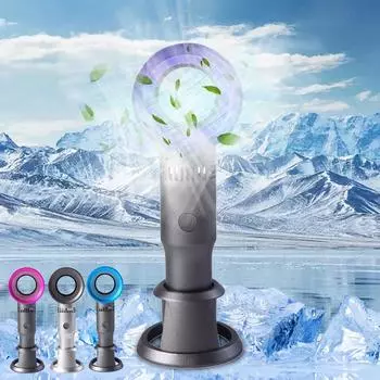 Безлистный мини-вентилятор Креативный портативный портативный USB-зарядный подарочный вентилятор Ручной вентилятор фиолетовый