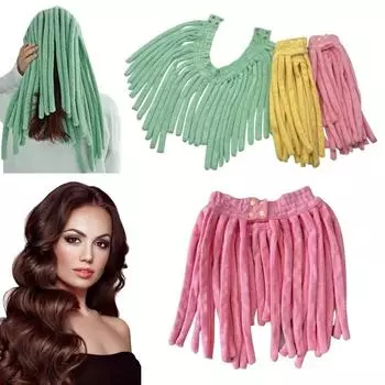 Безнагревательные щипцы для завивки волос, без нагрева, бигуди для волос 2 в 1, полотенце из микрофибры, шапочка для сушки волос, мягкая щипцы для завивки, инструменты для укладки спящих кудрей розовый