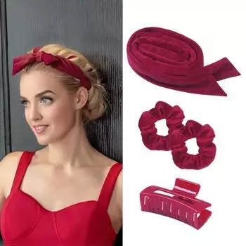 Безнагревательные щипцы для завивки волос, повязка на голову с бантом и зажимом для волос, резинка для волос, бархатная женская повязка на ночь для сна без нагрева, повязка для завивки волос, парикмахерский инструмент