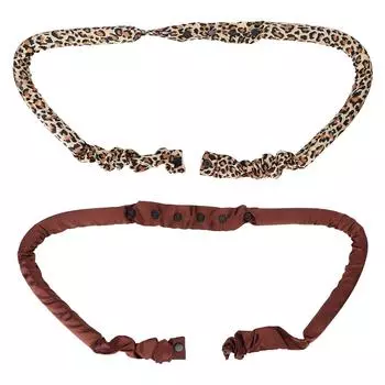 Безнагревательный щипцы для завивки волос, повязка на голову, мягкий хлопок, пена EVA, локоны для сна, бигуди, инструмент для укладки волос Leopard Print