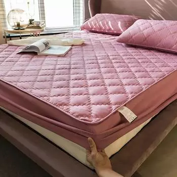 Безопасная для кожи простыня, утолщенное хлопковое покрывало, дышащий наматрасник, защитный чехол на кровать, цельный предмет 90x200x40cm