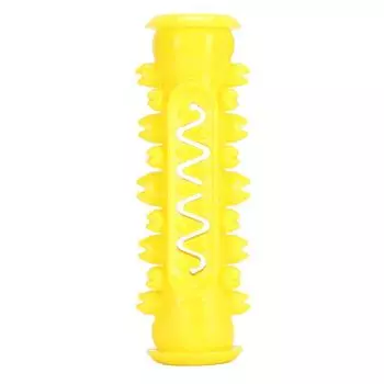 Безопасная молярная чистка зубов для домашних собак, TPR, зубная палочка, головоломка, тренировка, игра, кусание, игрушка-зубная щетка, желтый жёлтый