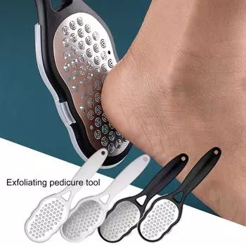 Безопасная пилочка для ног, практичное эффективное средство для удаления омертвевшей кожи, терка для пяток из нержавеющей стали, инструменты для педикюра A чёрный