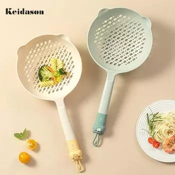 Безопасная пищевая лапша с легкой очисткой дуршлаг для приготовления пищи фильтр ложка кухонные принадлежности жёлтый
