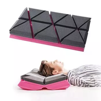 Безопасная подушка без шеи, прямая, низкая, высокая, боковая, хорошая невесомость, моющаяся, легко переворачивается, F1F2 Подушка, для сна, боли, шеи, против храпа, отталкивающая, розовый