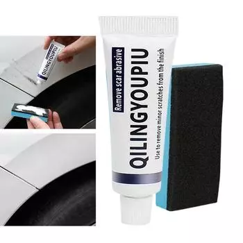 Безопасная полировальная паста для удаления потертостей с автомобиля, средство для восстановления автомобильной краски с губкой, средство для удаления царапин, износа и пятен от воды