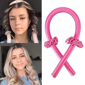 Безопасная щипцы для завивки волос, повязка на голову без нагрева, шелковые кудри, лента, бигуди, мягкая повязка на голову для сна, ленивые бигуди, инструменты для укладки волос