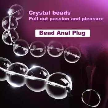 Безопасная секс-игрушка с шариками, гладкая поверхность, прозрачный флирт S