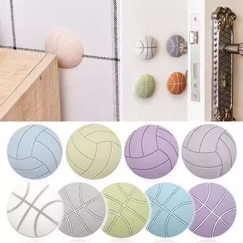 Безопасная силиконовая дверная ручка, противоскользящая клейкая прокладка для бампера Basketball зелёный