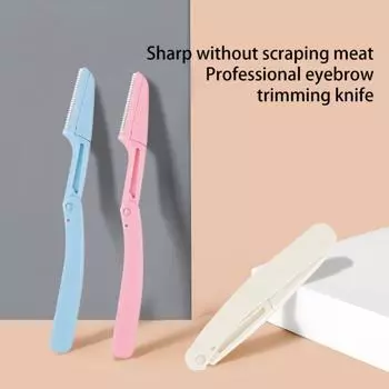 Безопасная складная женская бритва для лица, триммер для бровей, лезвие против царапин, бритва для макияжа, триммер для бровей, бритва для лица для женщин CHINA