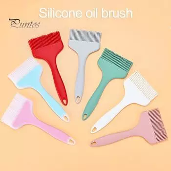 Безопасная сплошная цветная многоразовая щетка для соуса для барбекю, нескользящая масляная щетка для барбекю, кухонные принадлежности зелёный