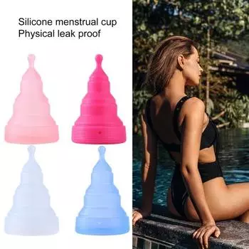 Безопасная тампонная чашка складная прочная женская альтернатива менструации розовый